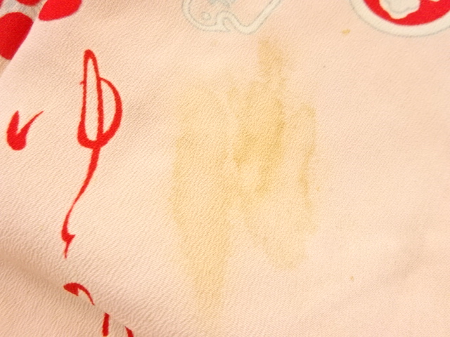 アンティーク 錦紗家紋模様長襦袢